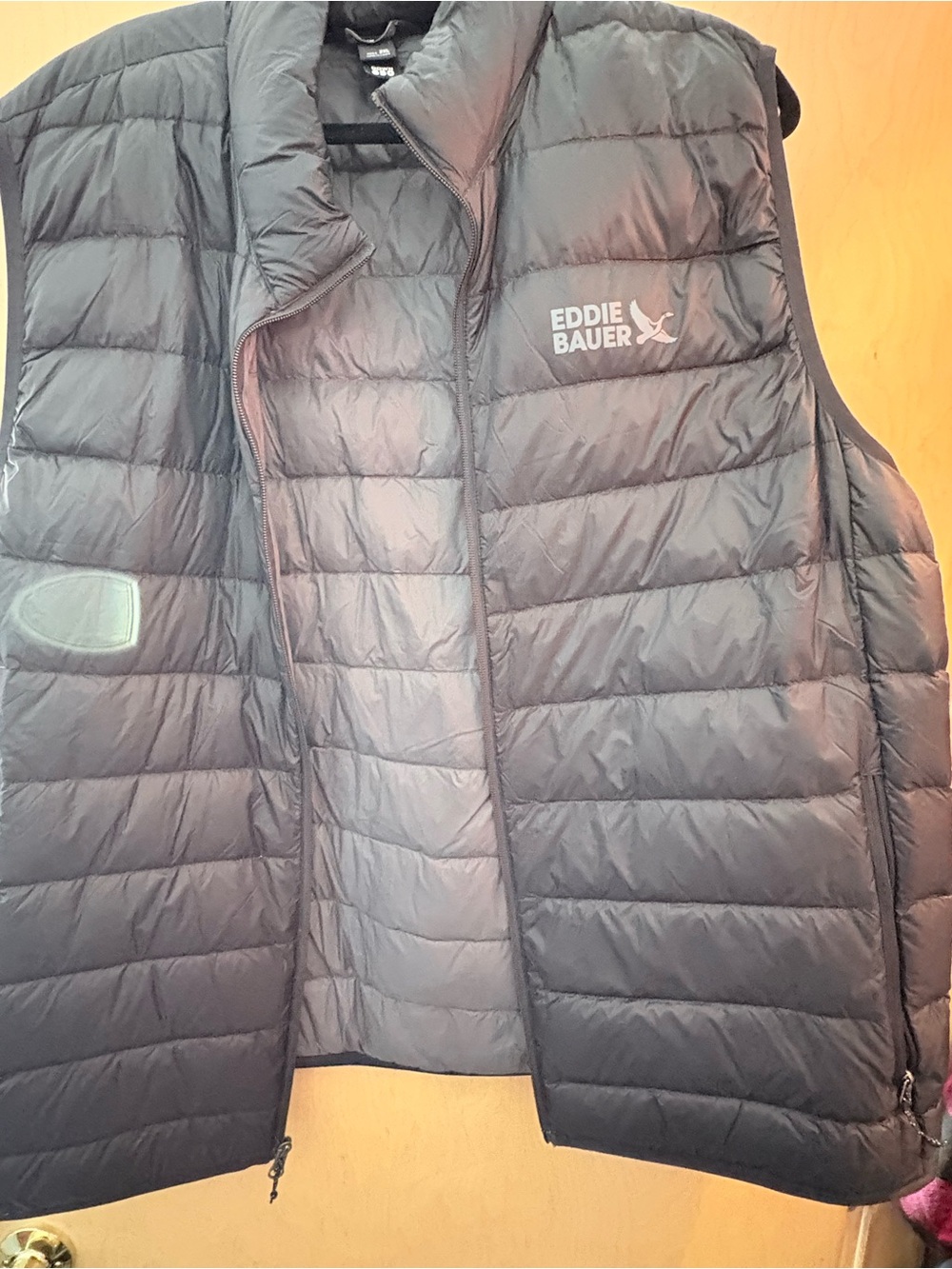 Eddie Bauer Men's Black Quilted Down Vest